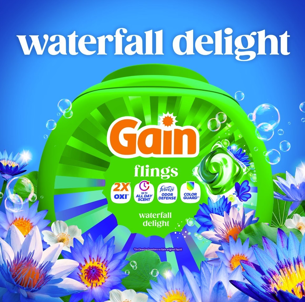 [FASH SALE] Gain Flings Laundry Detergent Pacs Waterfall Delight 60 Ct 2 Pack