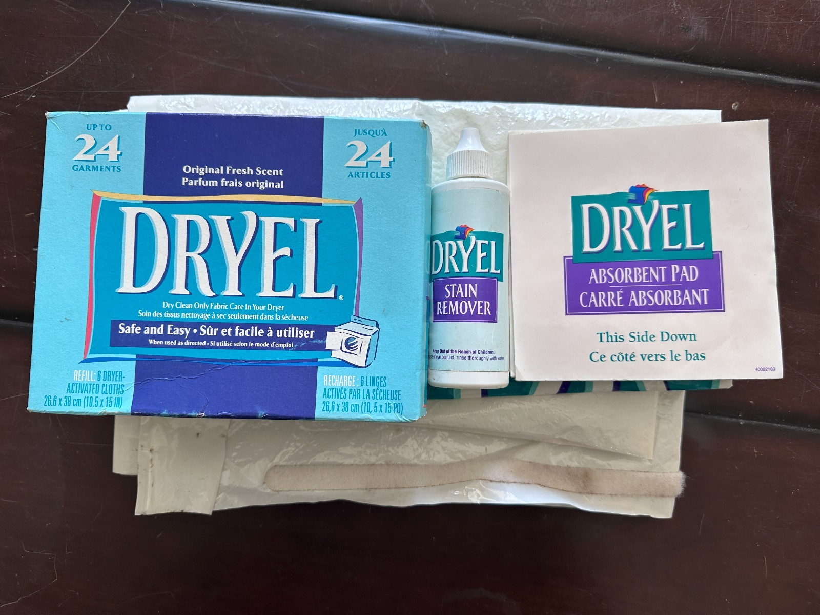 Dryel At Home Dry Cleaner Only Kit 6 Cloths, 4 Pads, Stain Remover 24 Garments