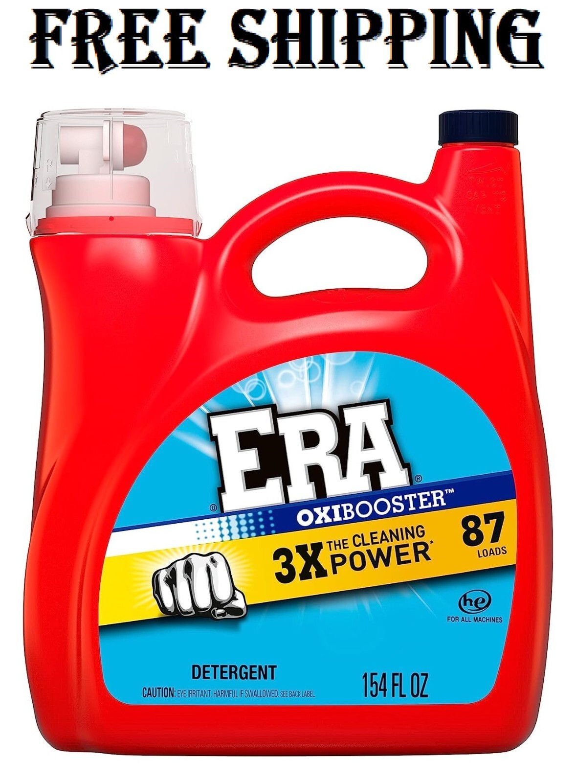 Era Oxibooster Liquid Laundry Detergent 87 Loads – 154 fl oz Pack