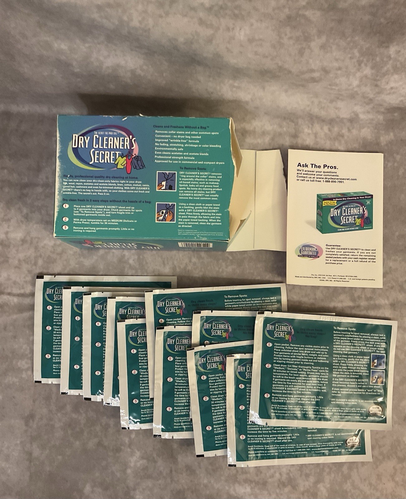 DRY CLEANER’S SECRET IN-HOME DRY CLEANING IN YOUR DRYER 11 SHEETS NEW OLD STOCK
