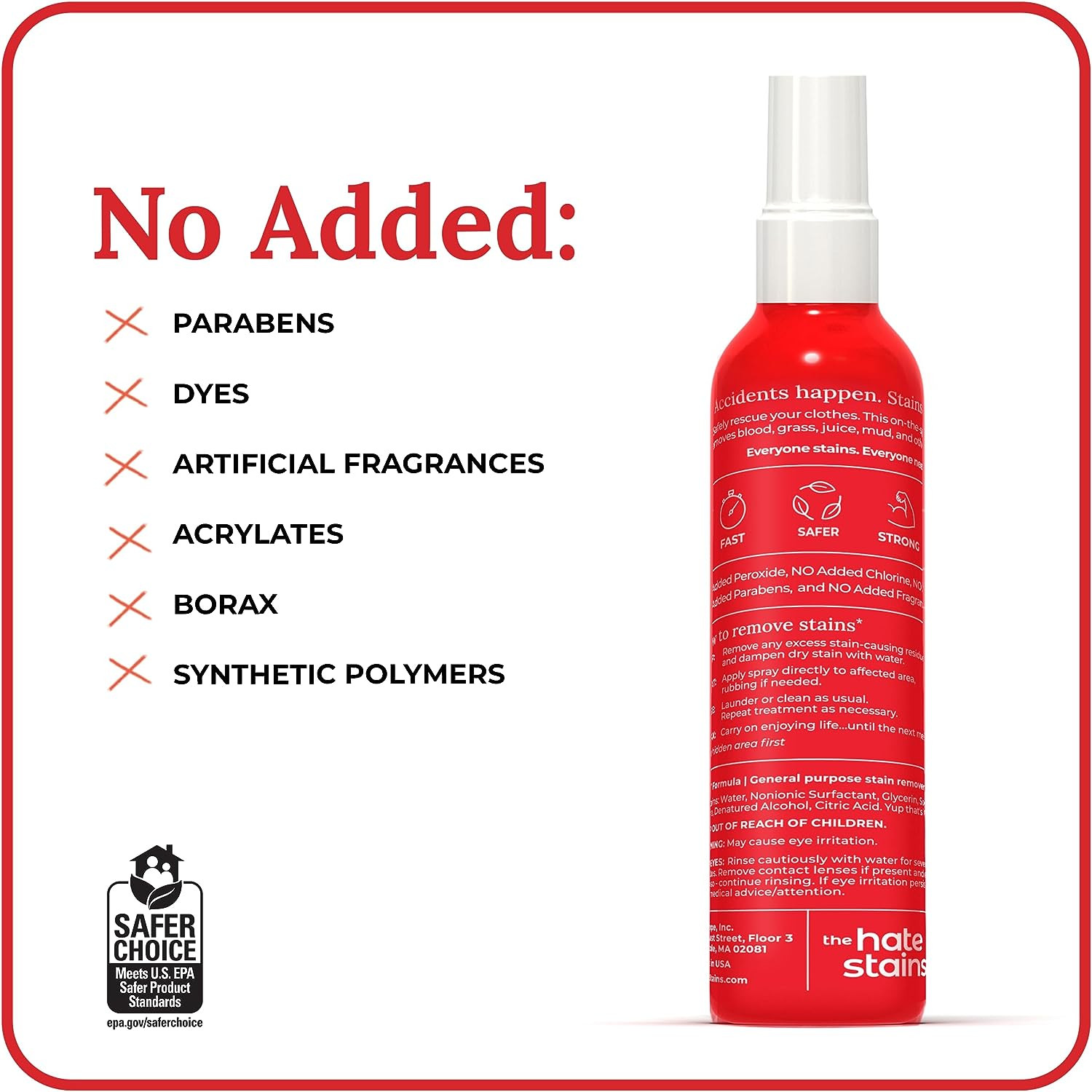 Stain Remover Spray – Fast-Acting Spray for Laundry – Carpet Spot Removal & Oil,