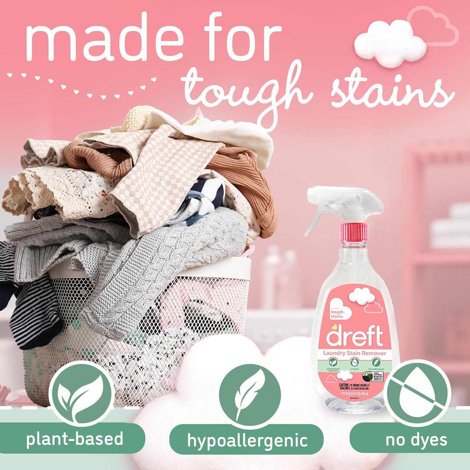 Stain Remover for Baby Clothes and Hypoallergenic Baby Stain Remover Spray plus