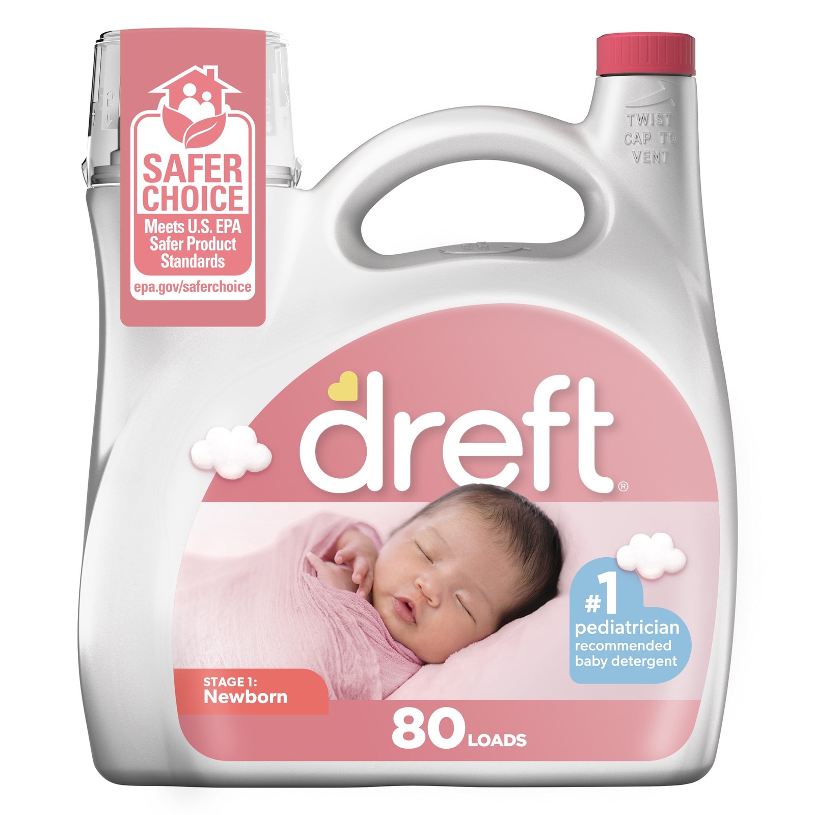 Newborn Laundry Detergent – Hypoallergenic, 80 Loads, 105oz