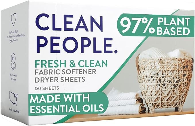 The Clean People Fabric Softener Sheets – Dryer 120 Count (Pack of 1)