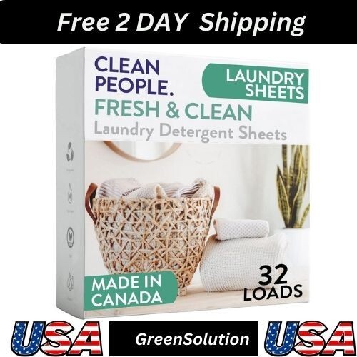 Clean People Laundry Detergent Sheets – Recyclable Packaging, Hypoallergenic, St