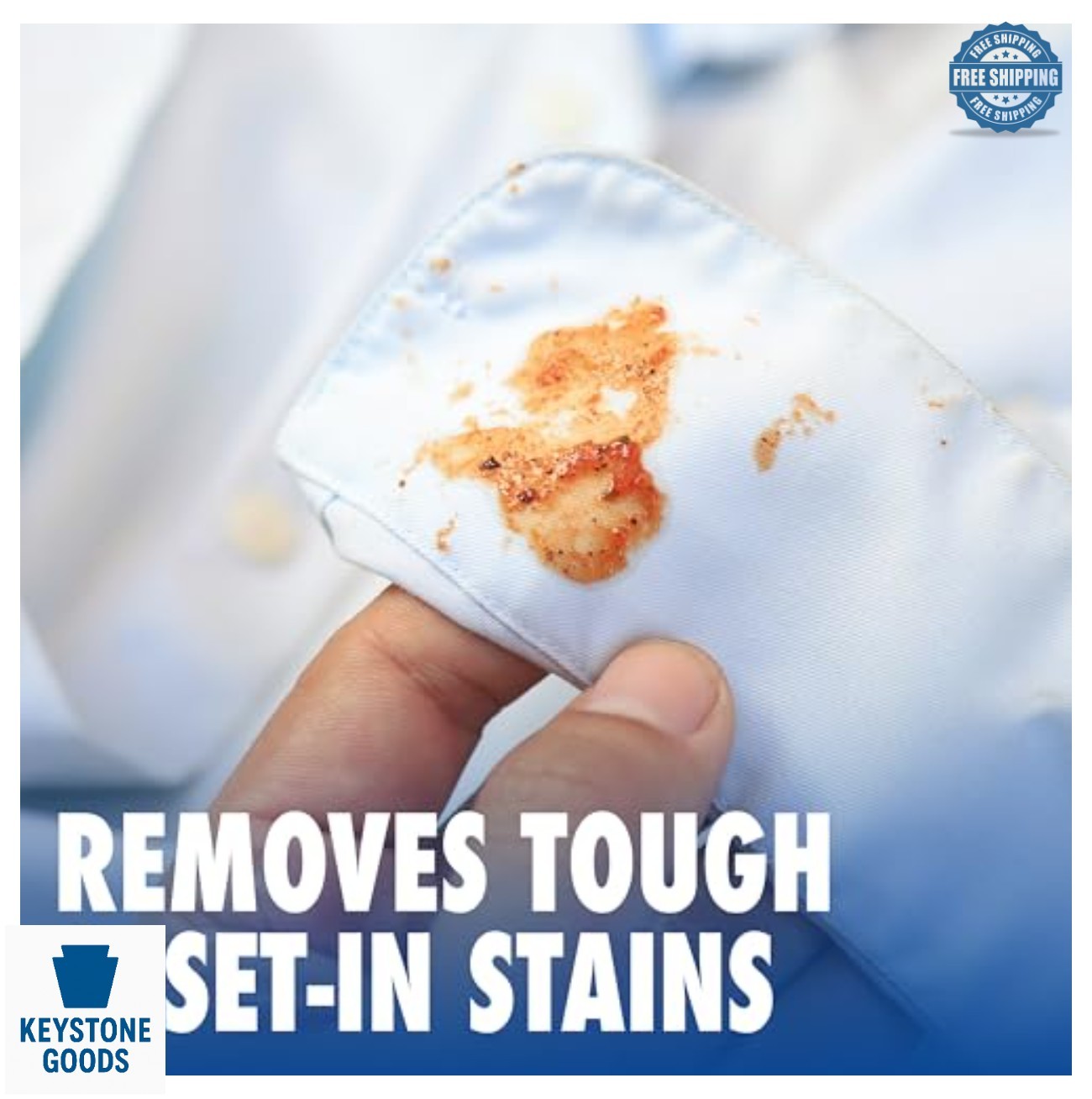 Laundry Stain Remover Triple Enzyme Formula 12 oz Blood Grass Sauce Oil Fighting