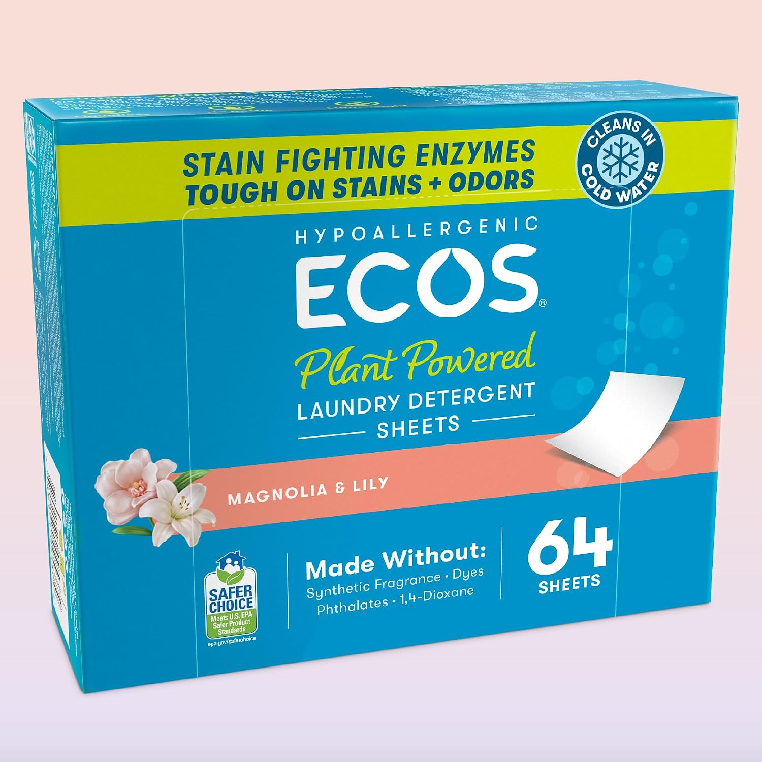ECOS Laundry Detergent Sheets Vegan, No Plastic Jug, No Mess, Liquid Free – Hypo