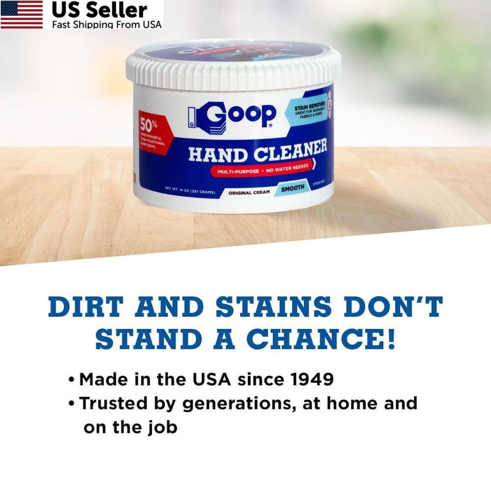 Multi-Purpose Waterless Hand Degreaser Laundry Stain Remover Non-Toxic 14oz USA