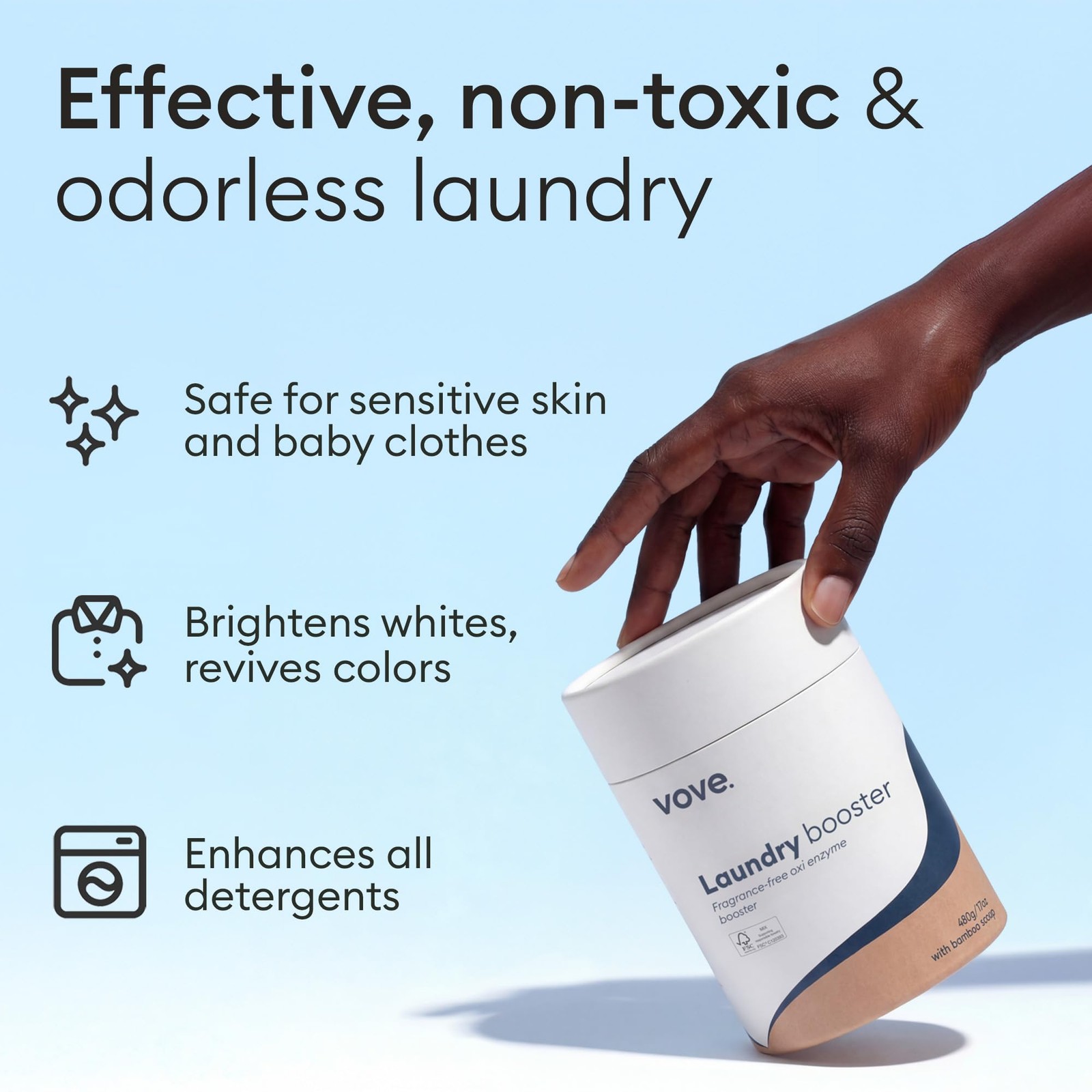 Bio Enzyme Laundry Booster 80 Loads 6x Enzyme Oxygen Stain Remover Powder F…