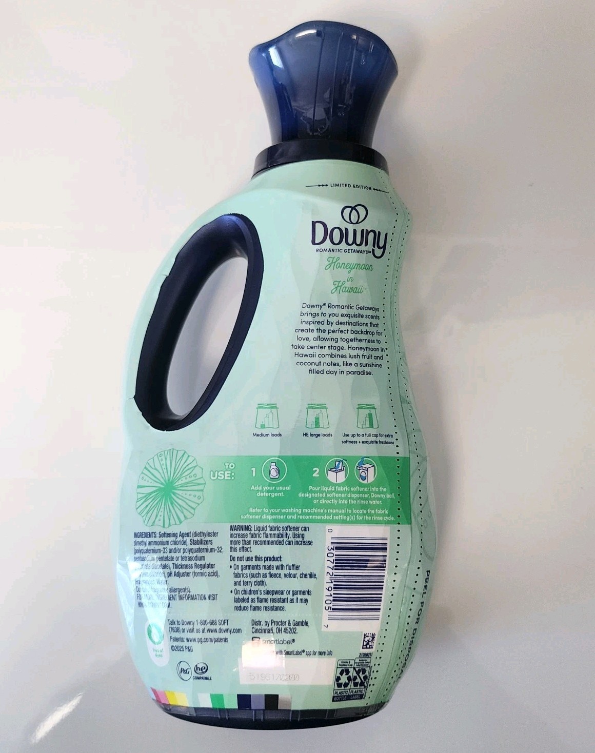 Downy Romantic Getaways Honeymoon In Hawaii Limited Edition Fabric Softener 38oz