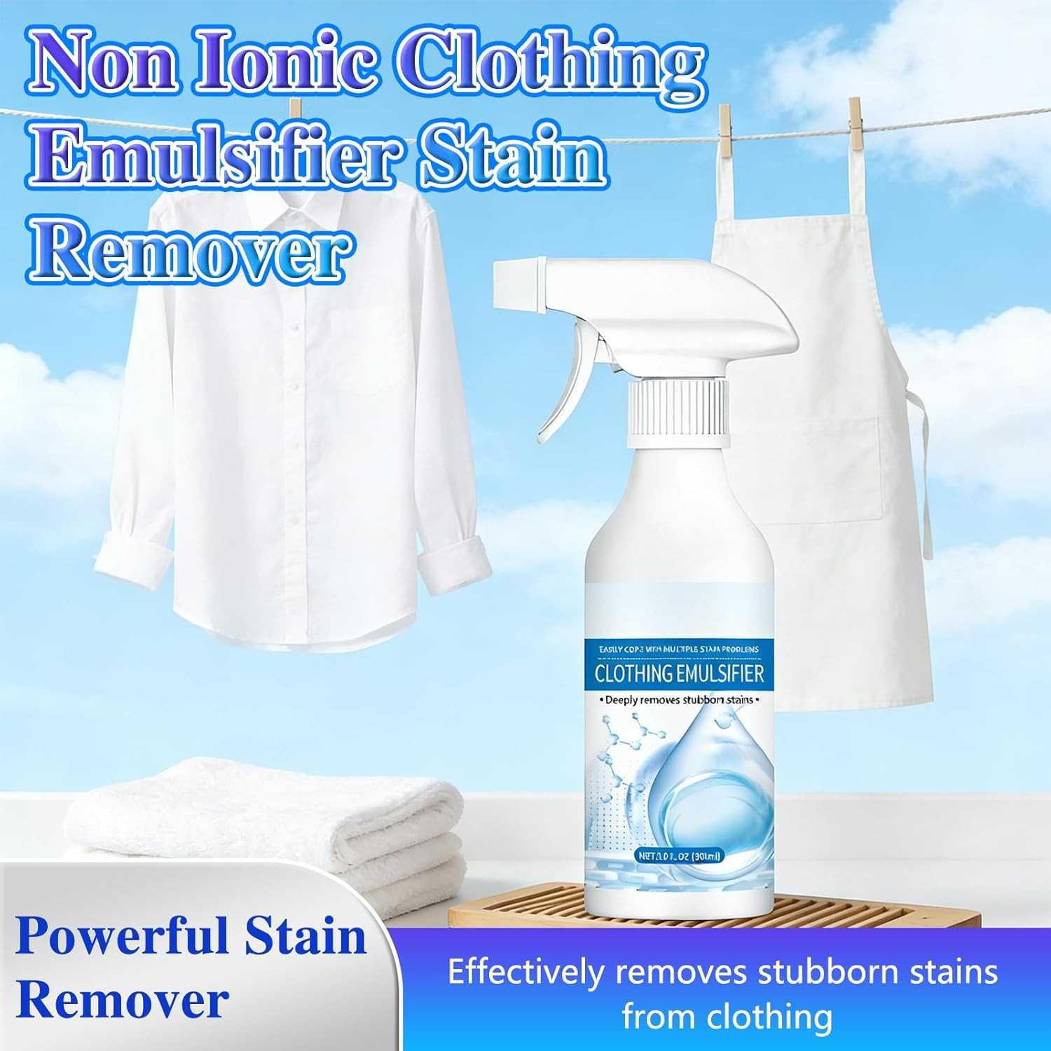 300Ml Cleanse Natural Clothing Emulsifier, Non Ionic Emulsifier Clothing Cleaner