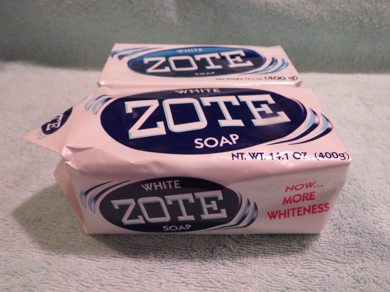 Lot of 2 UNUSED – WHITE ZOTE Laundry Bar Soap 14.1 OZ 400g EACH