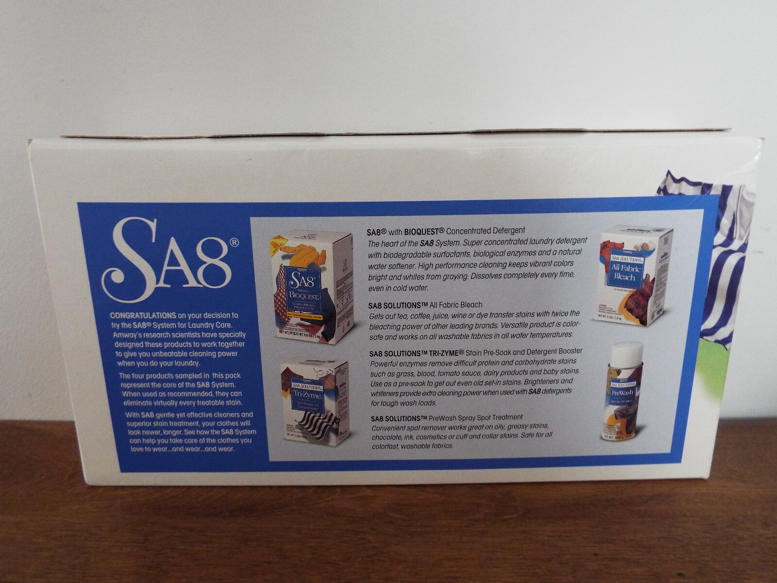 Amway SA8 Laundry Care System Trial Pack Bioquest Concentrated Detergent Bleach