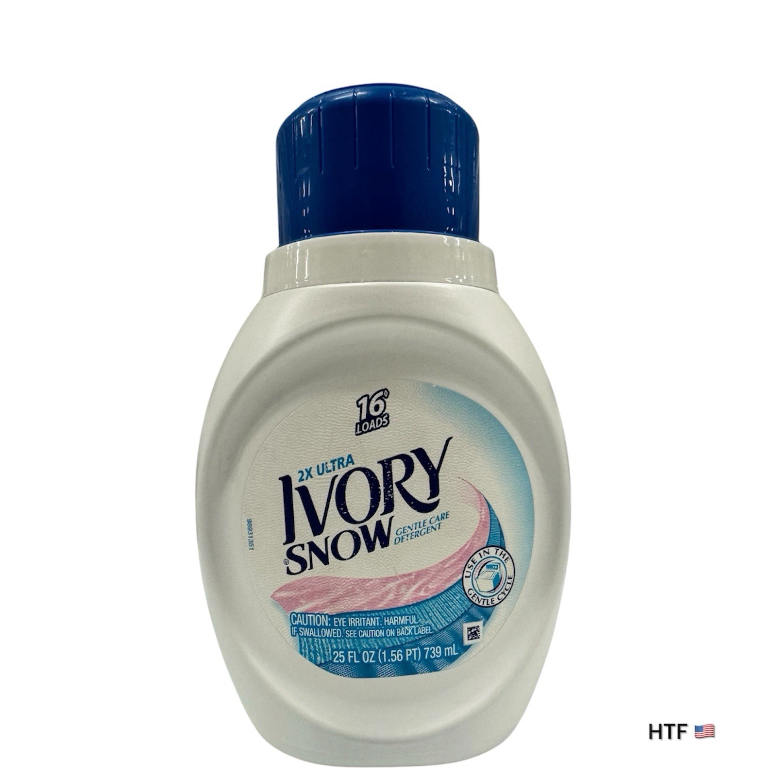 (1) IVORY Snow 2X Ultra Gentle Care Detergent Liquid ~25 fl oz~Blue Cap.
