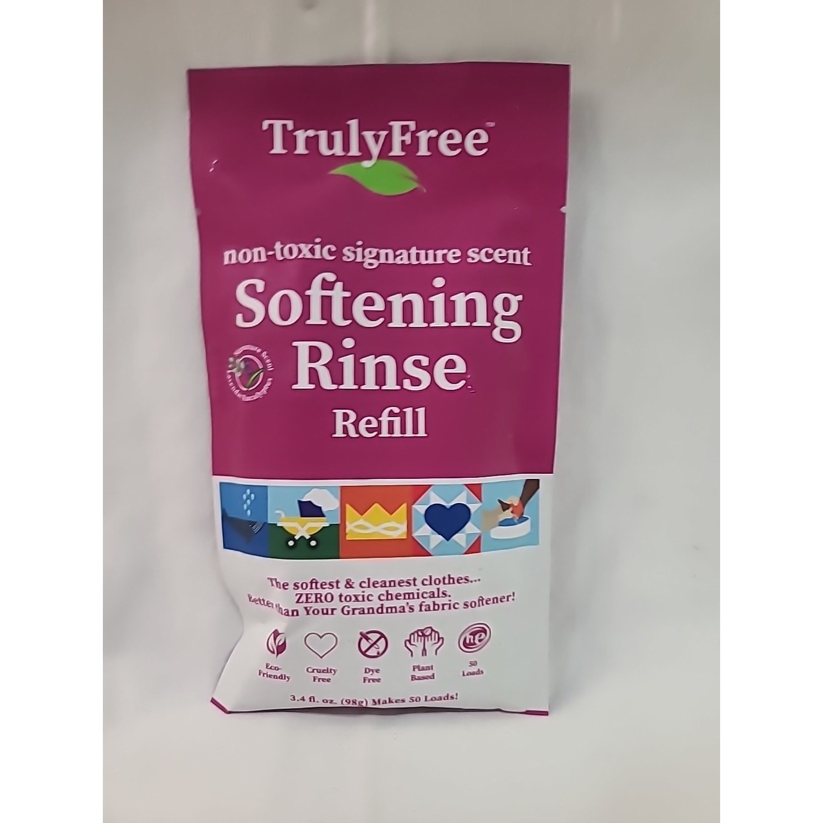 Truly Free Softening Rinse Refill Non-Toxic Laundry Fabric Softener 50 Loads