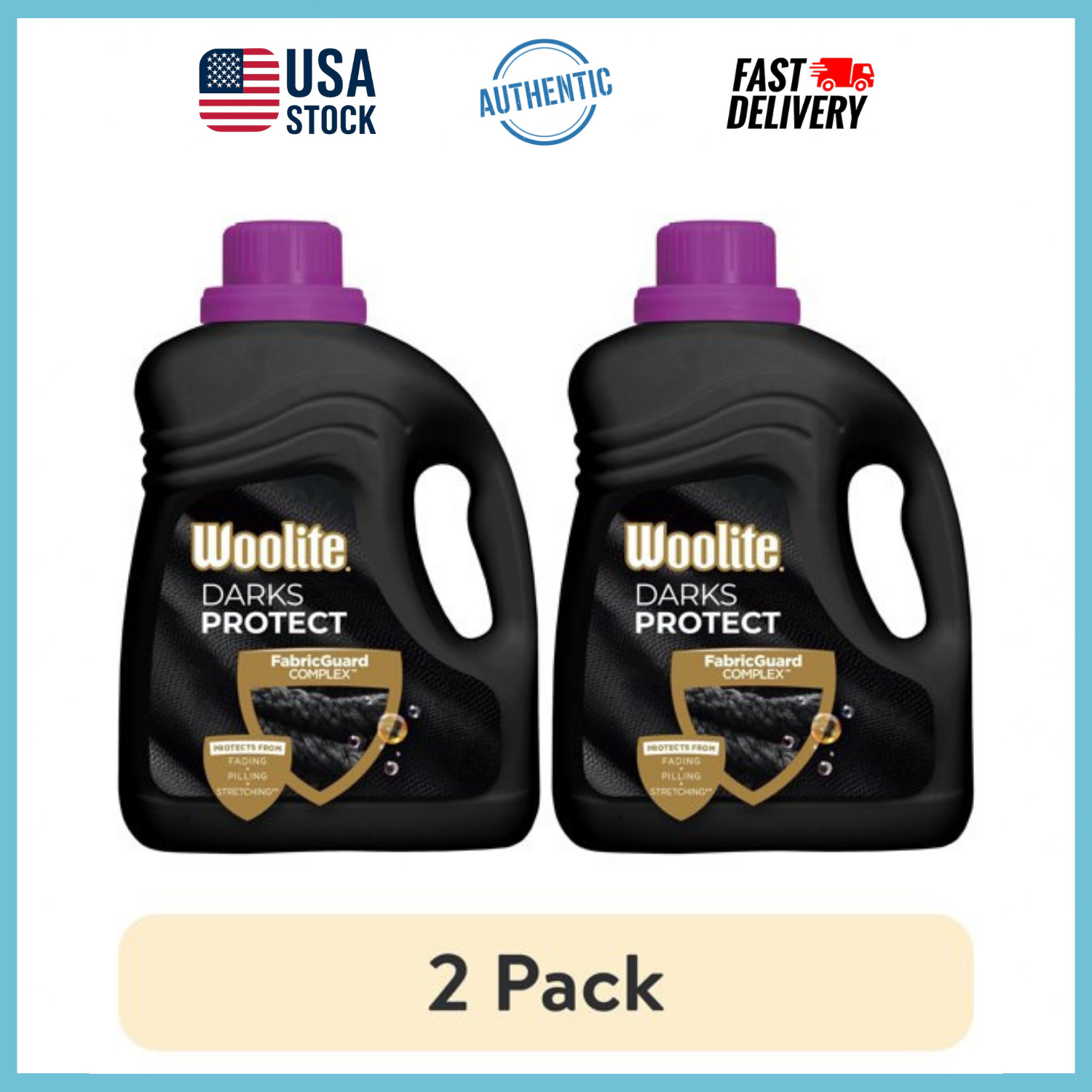 Woolite Darks Defense Laundry Detergent 100oz 66 Loads 2 Pack