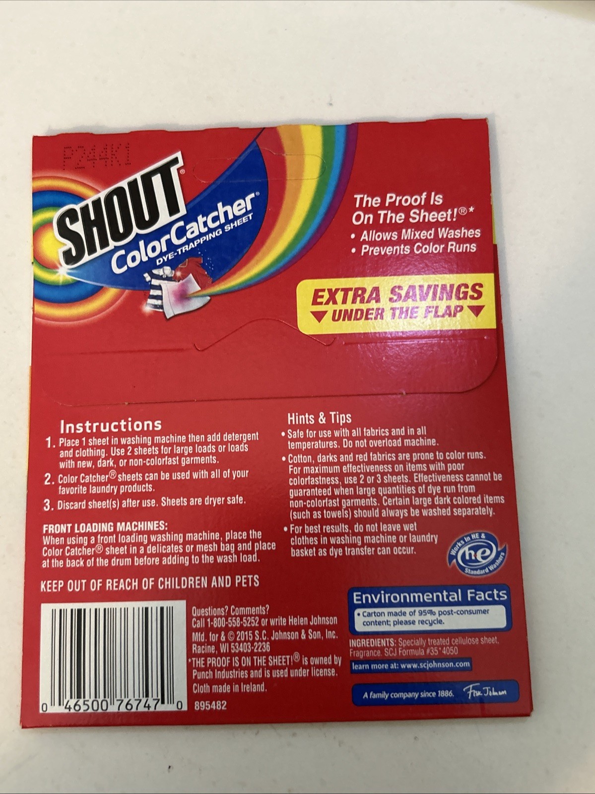 Shout Color Catcher Sheets Trial Pack 4 Count – Promotional Item See Photos