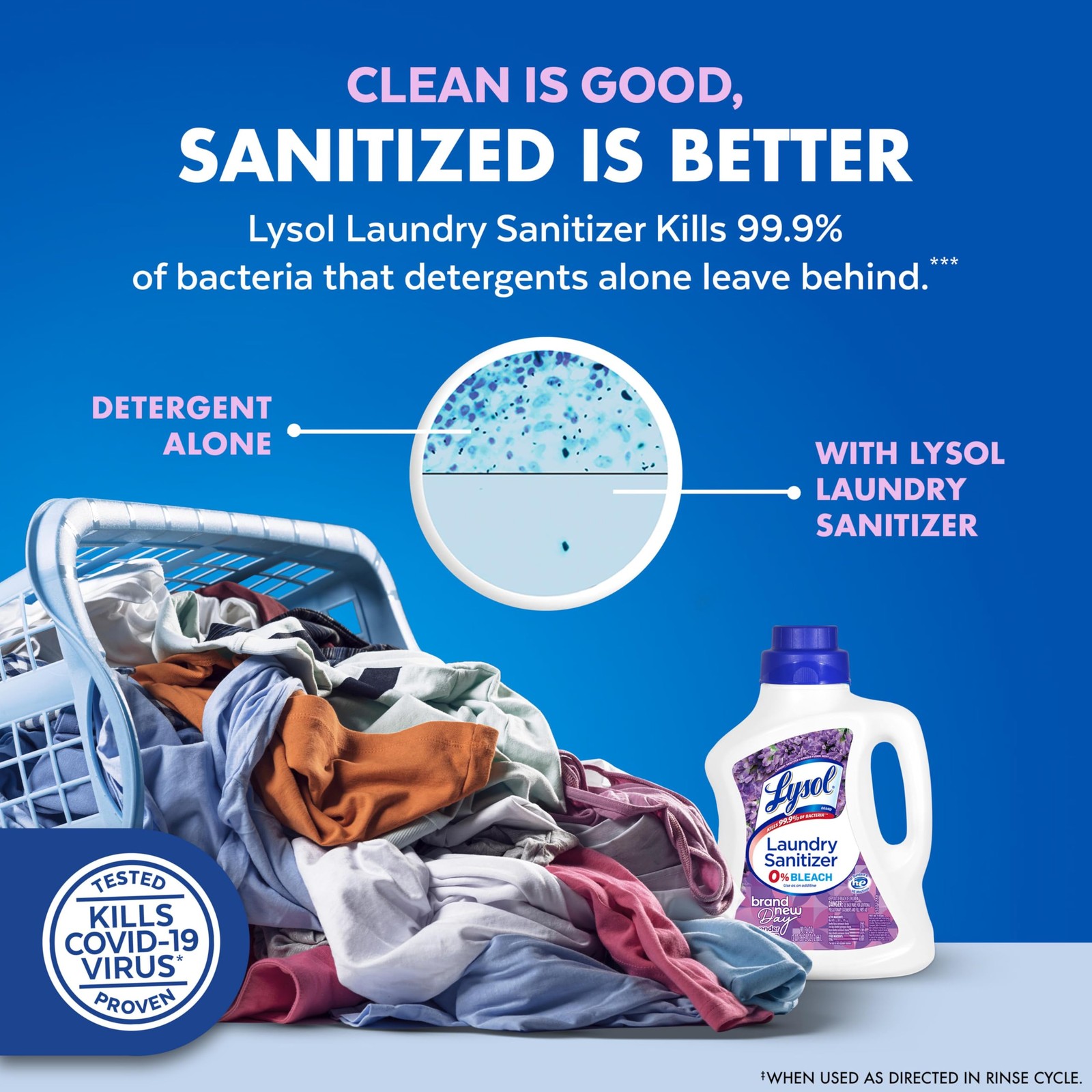 Lysol Disinfectant Laundry Sanitizer & Scent Booster, Laundry Detergent Additive