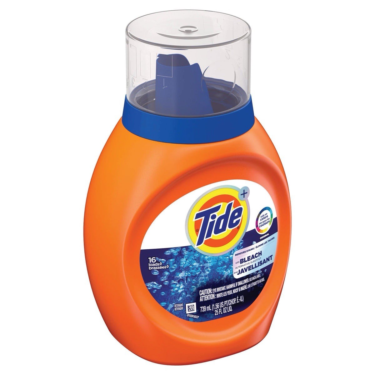 Tide Plus Bleach Alternative Liquid Laundry Detergent Original Scent 25oz Bottle