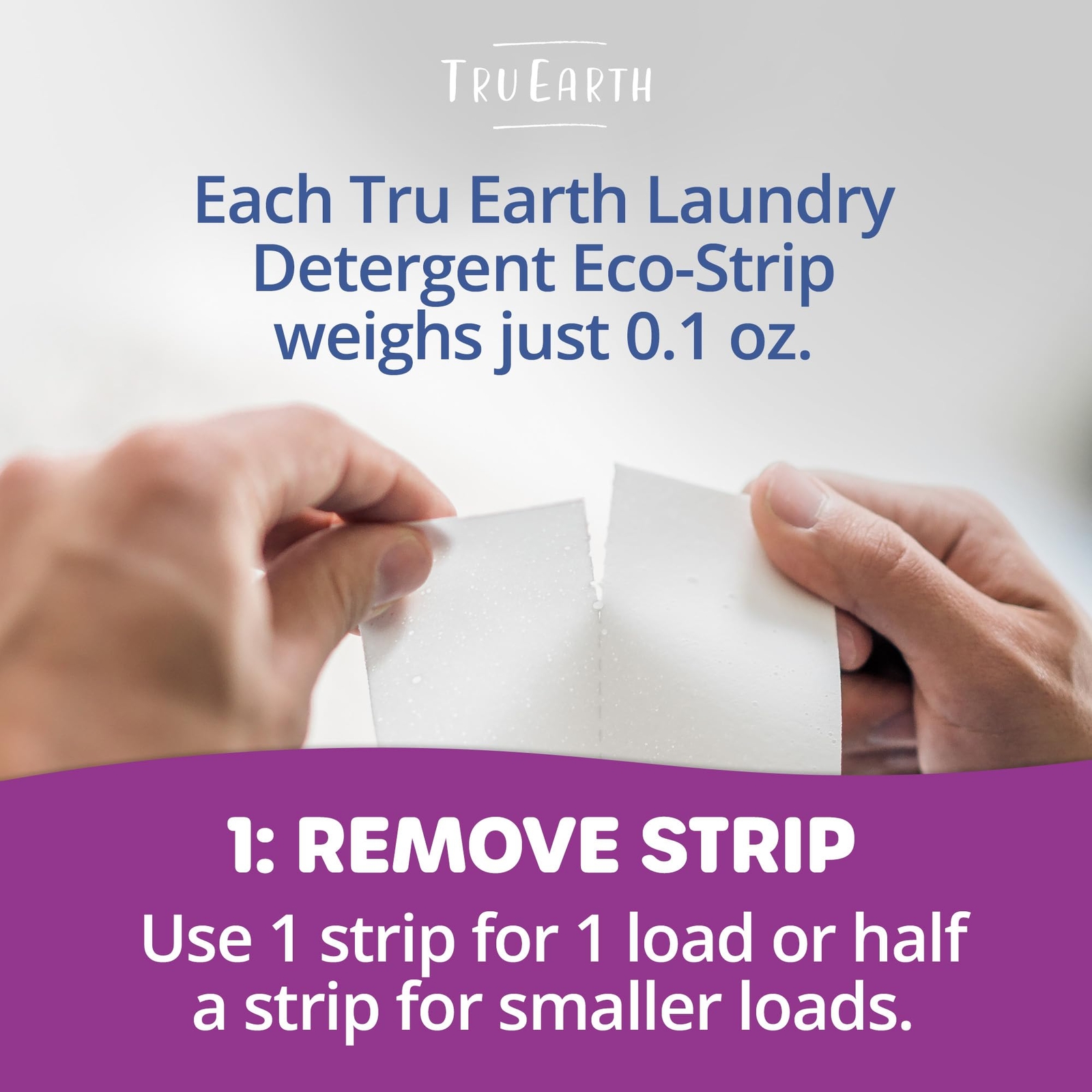 Tru Earth Eco Laundry Strips 32 Count Compact Powerful Sensitive Skin Friendly