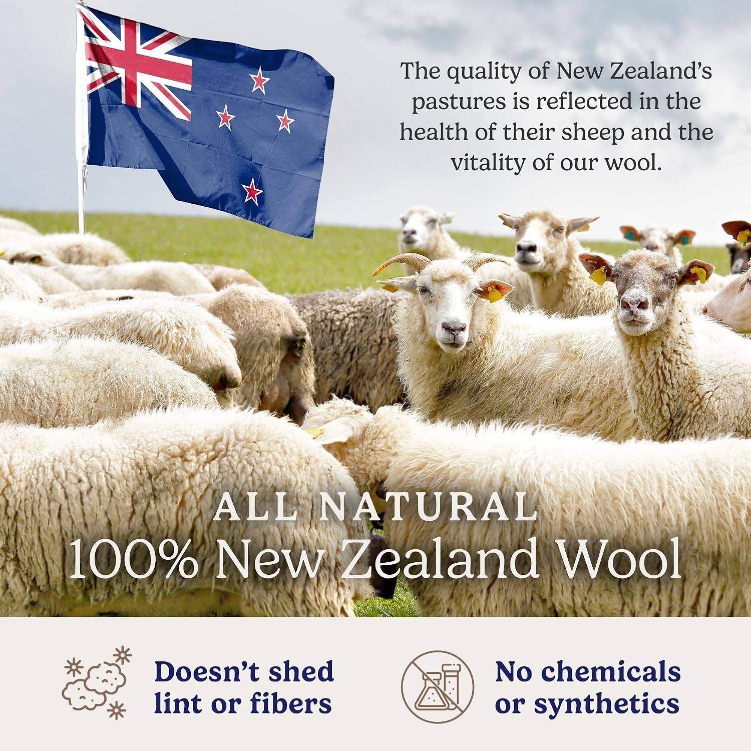 100% New Zealand Wool Dryer Balls 4-Pack – Reduce Static and Wrinkles Naturally