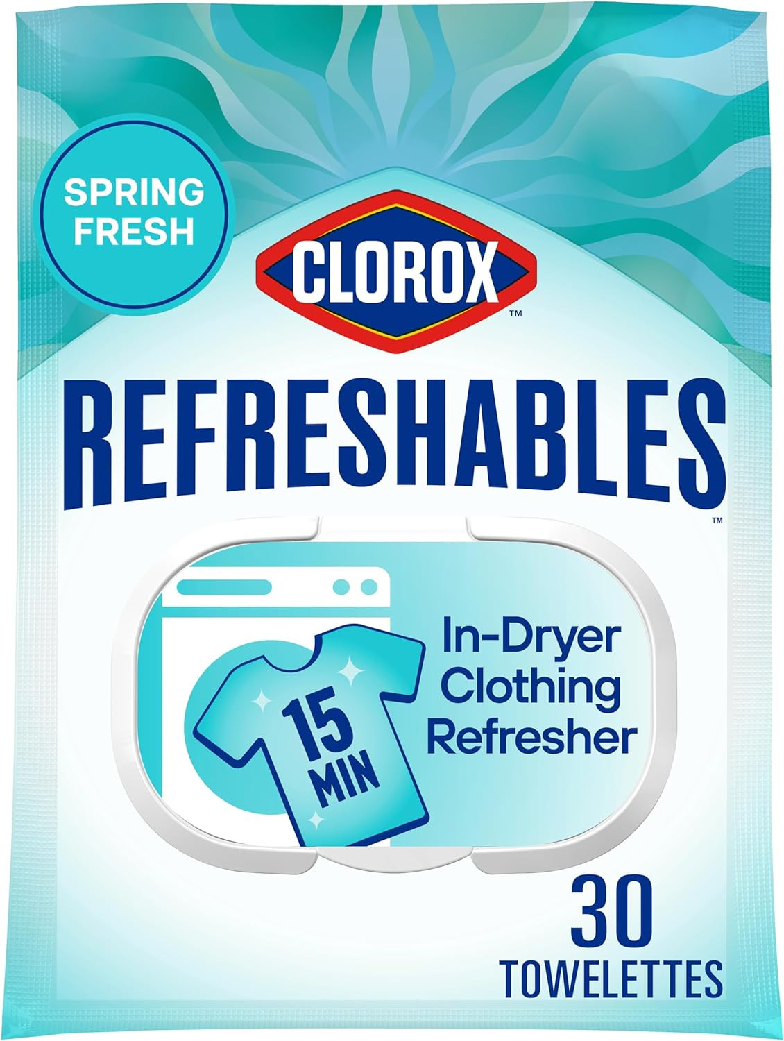 Refreshables in Dryer Clothing Refresher, Spring Fresh, 30 Towelettes