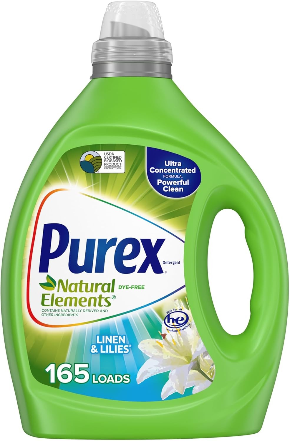 Natural Elements Fresh Lilies & Linen Liquid Detergent, 82.5 oz, 165 Loads,