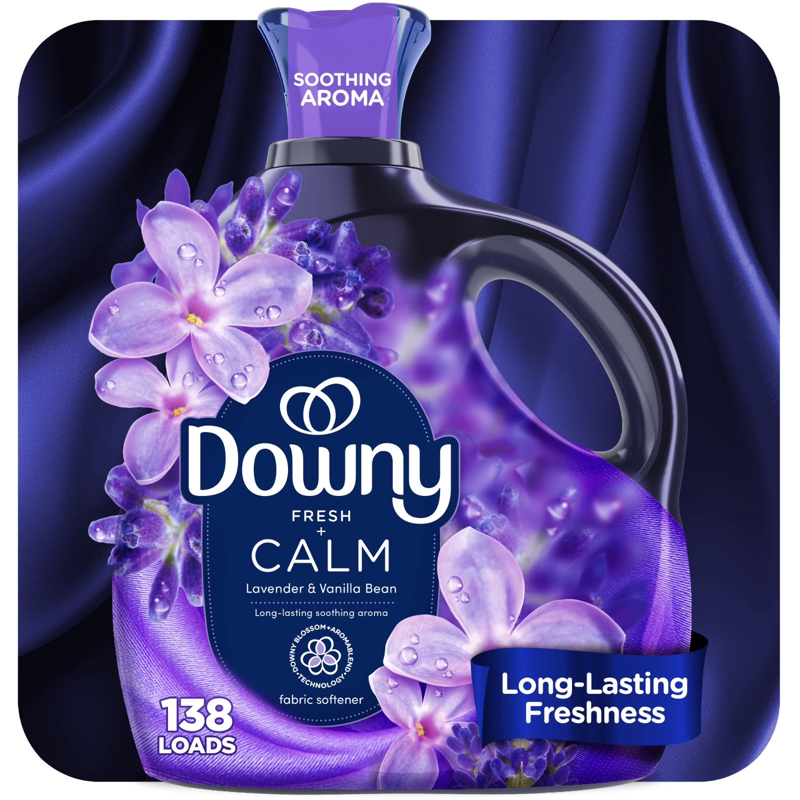 Downy Ultra Soft Fabric Softener Calm Lavender Vanilla 93 fl oz, 138 Loads