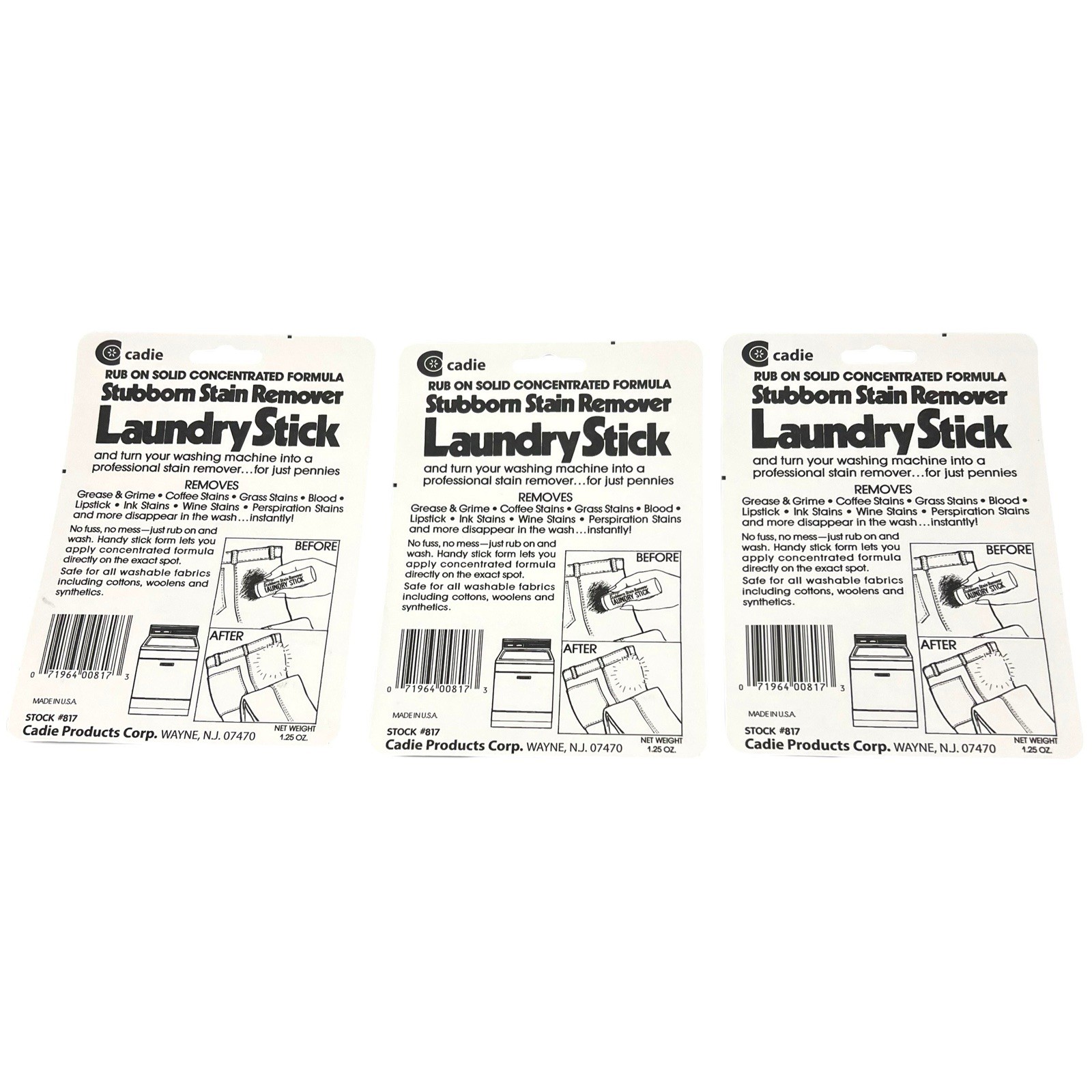 Cadie Stubborn Stain Remover Laundry Stick – 3 Pack!!