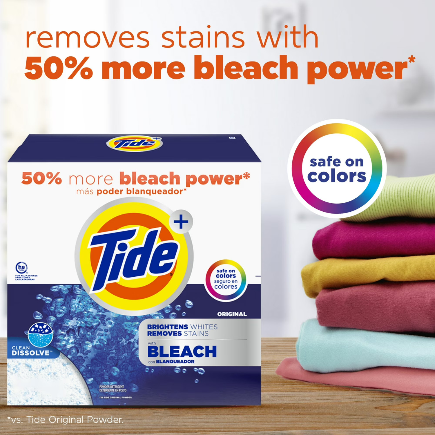 2 Pack Tide Powder Laundry Detergent With Bleach 129oz 89 Loads Original Scent