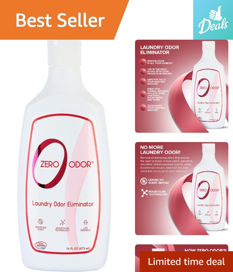 Effective Laundry Odor Eliminator – Cleans & Deodorizes with Biodegradable 16oz