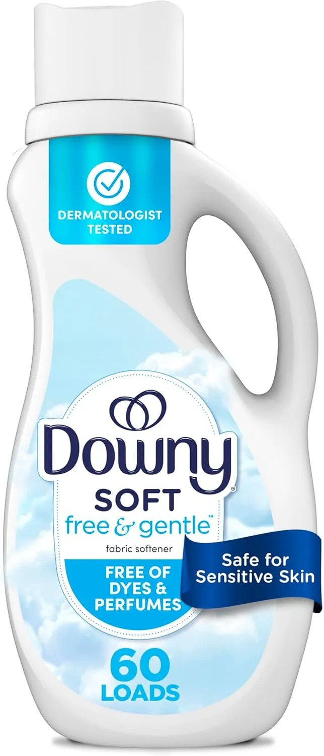 Downy Free & Gentle Liquid Fabric Softener 44 fl oz 60 Loads Hypoallergenic
