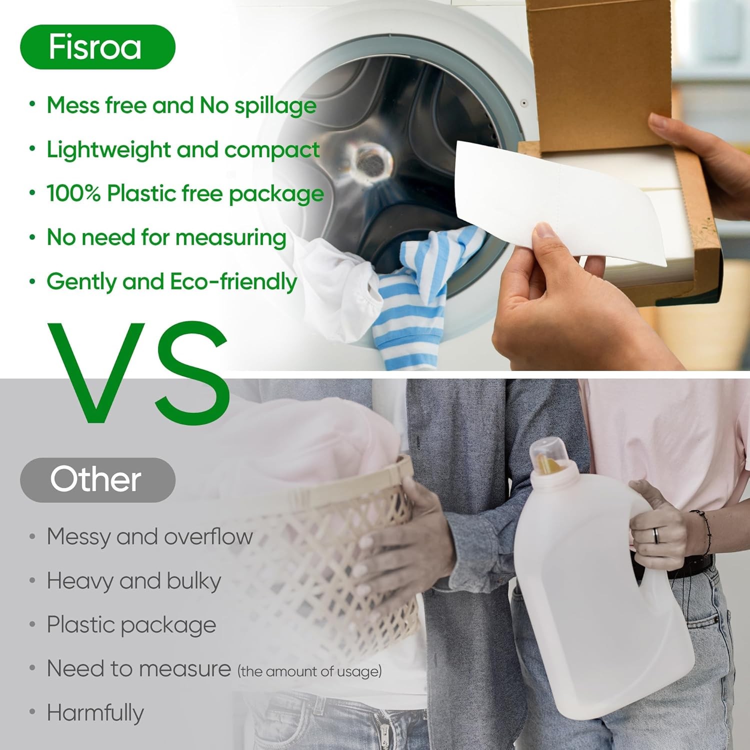 Travel Laundry Detergent Sheets 300 Loads Eco-Friendly Washing Detergent Sheets