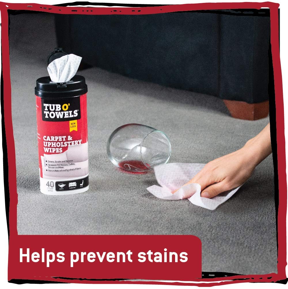 Carpet, Rug, and Upholstery Cleaning Wipes – Extra Strength Stain Remover, Od…