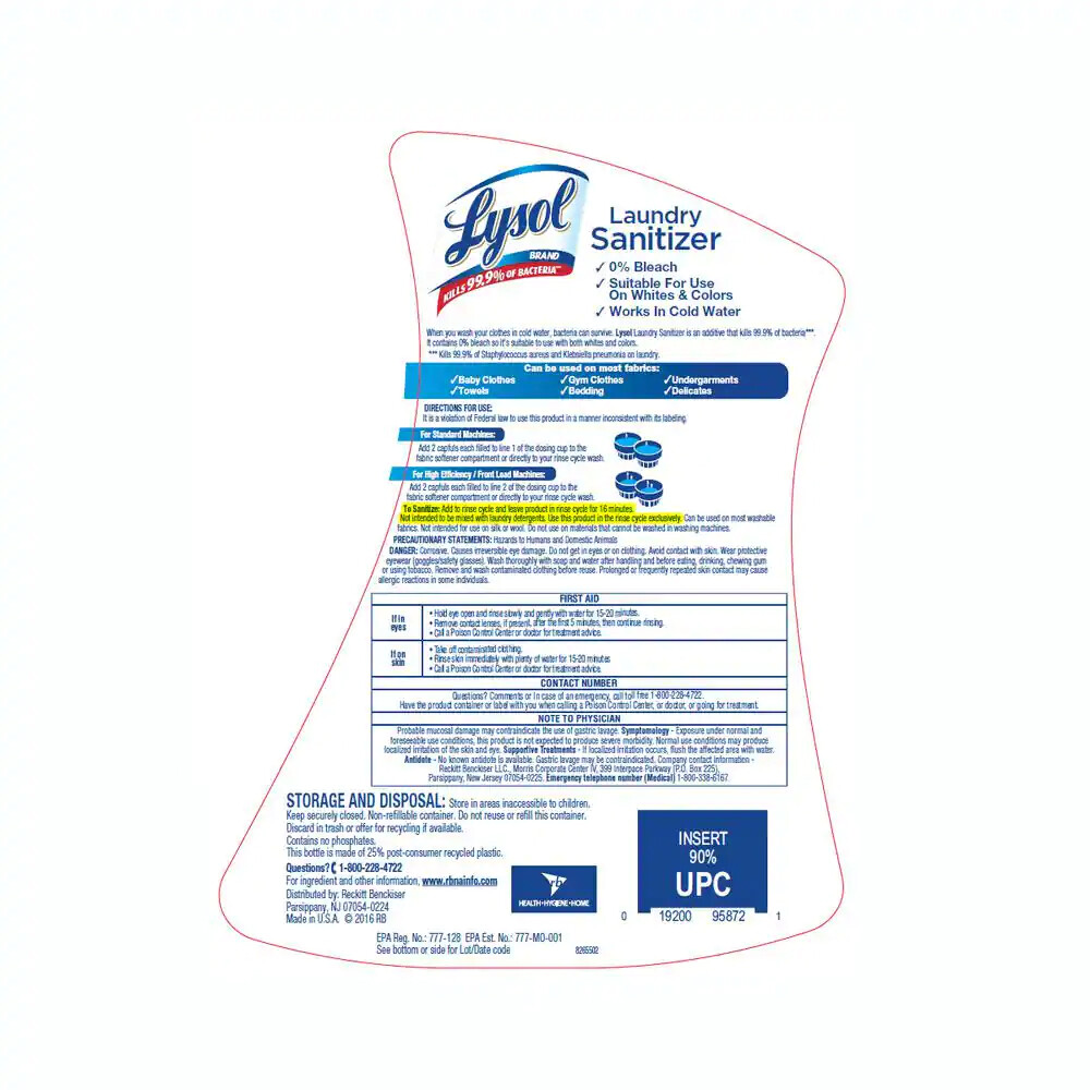 Lysol 90 oz. Crisp Linen Laundry Sanitizer Fabric Stain Remover