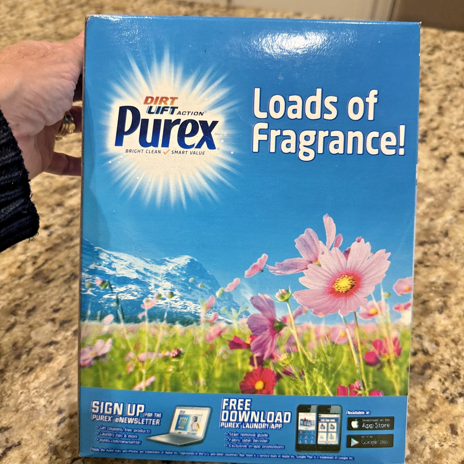 1 – 22oz Purex Dirt Lift Action Crystals Fresh Mountain Detergent Breeze VINTAGE