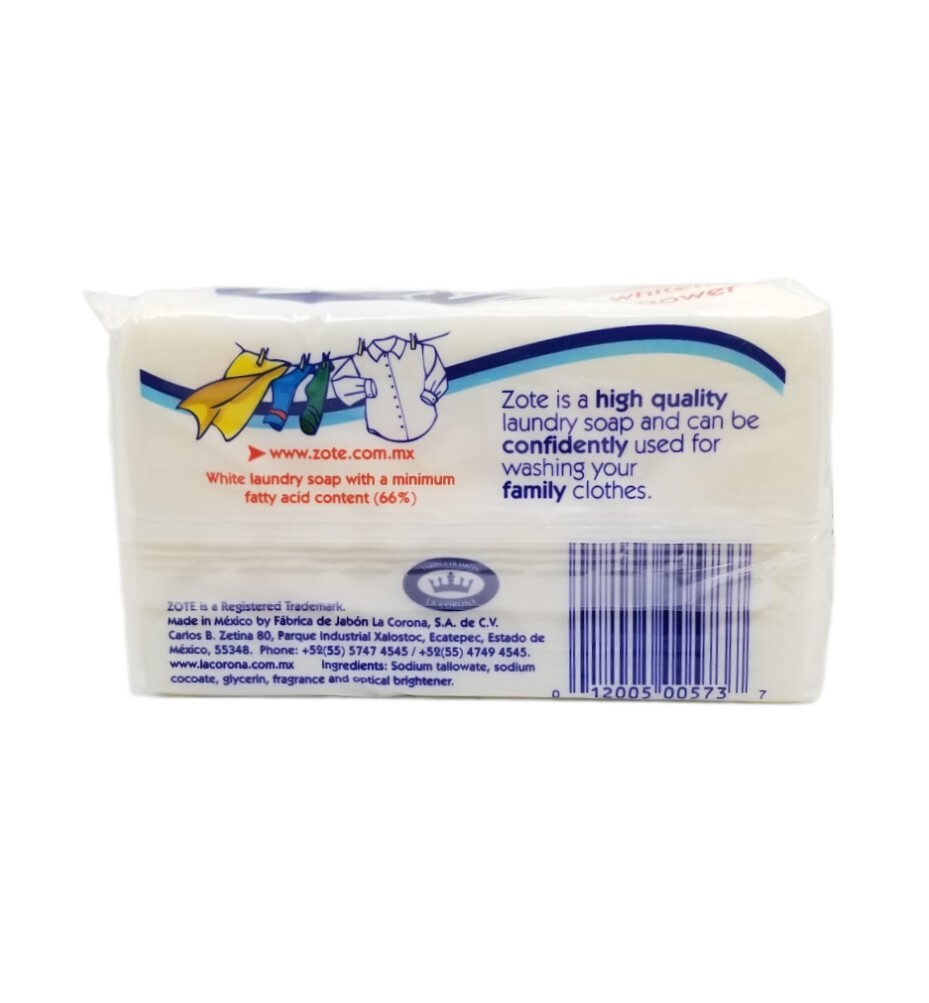 25pcs- Case WHITE Zote Laundry Bar Soap 14.1 OZ 400g Each Sealed New