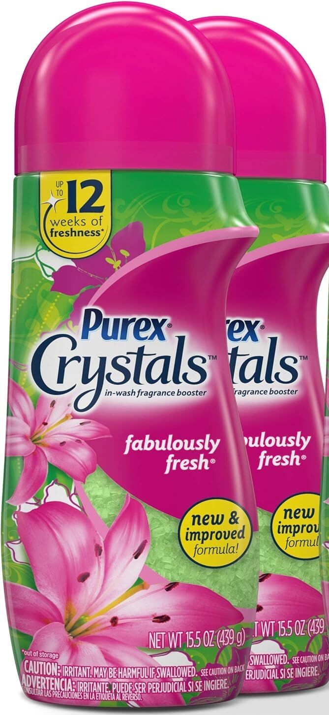 Purex Crystals In-Wash Fragrance Booster Fabulously Fresh 15.5 Ounces Pack of 2