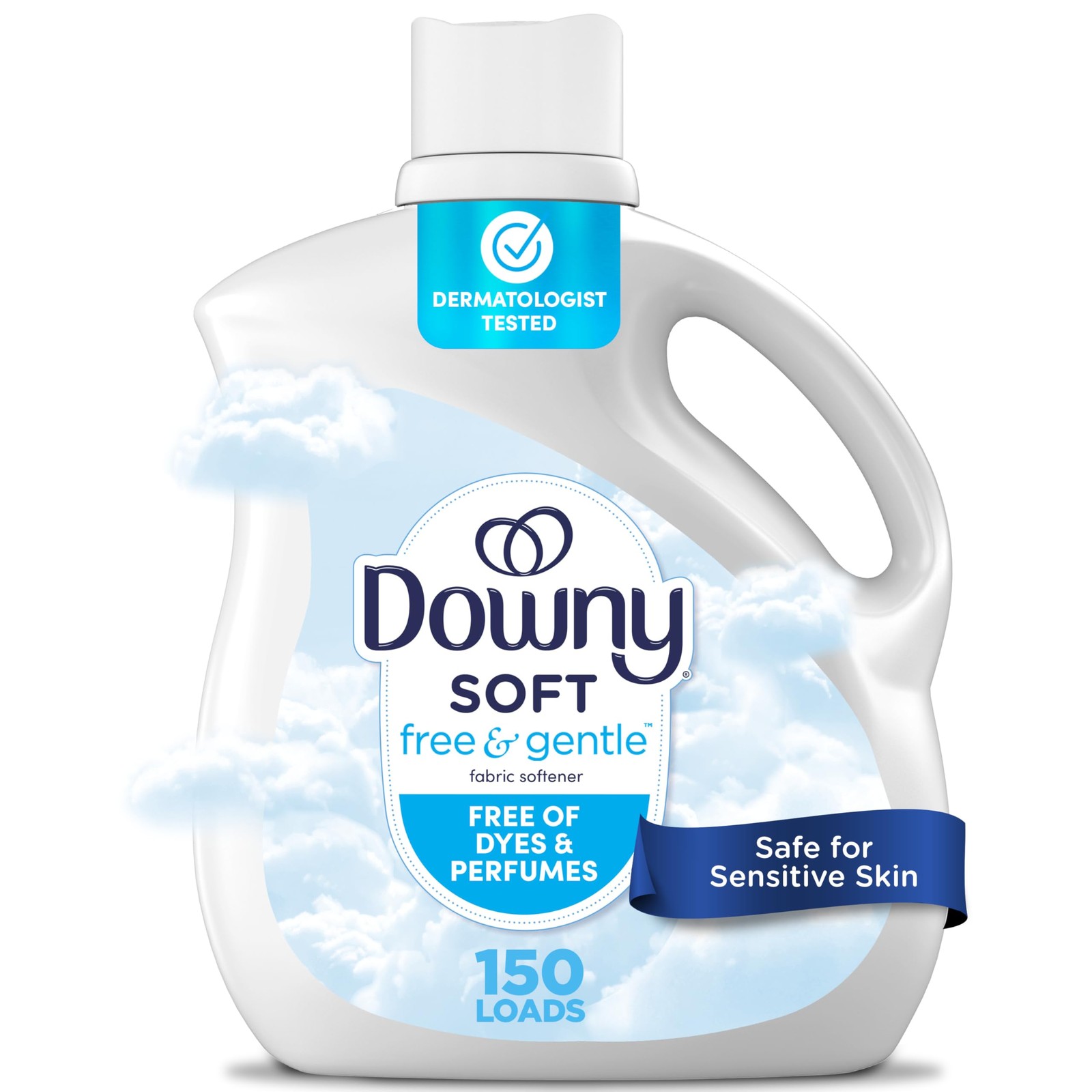 Downy Free & Gentle Liquid Fabric Softener, 111 fl 111 Fl Oz (Pack of 1), red