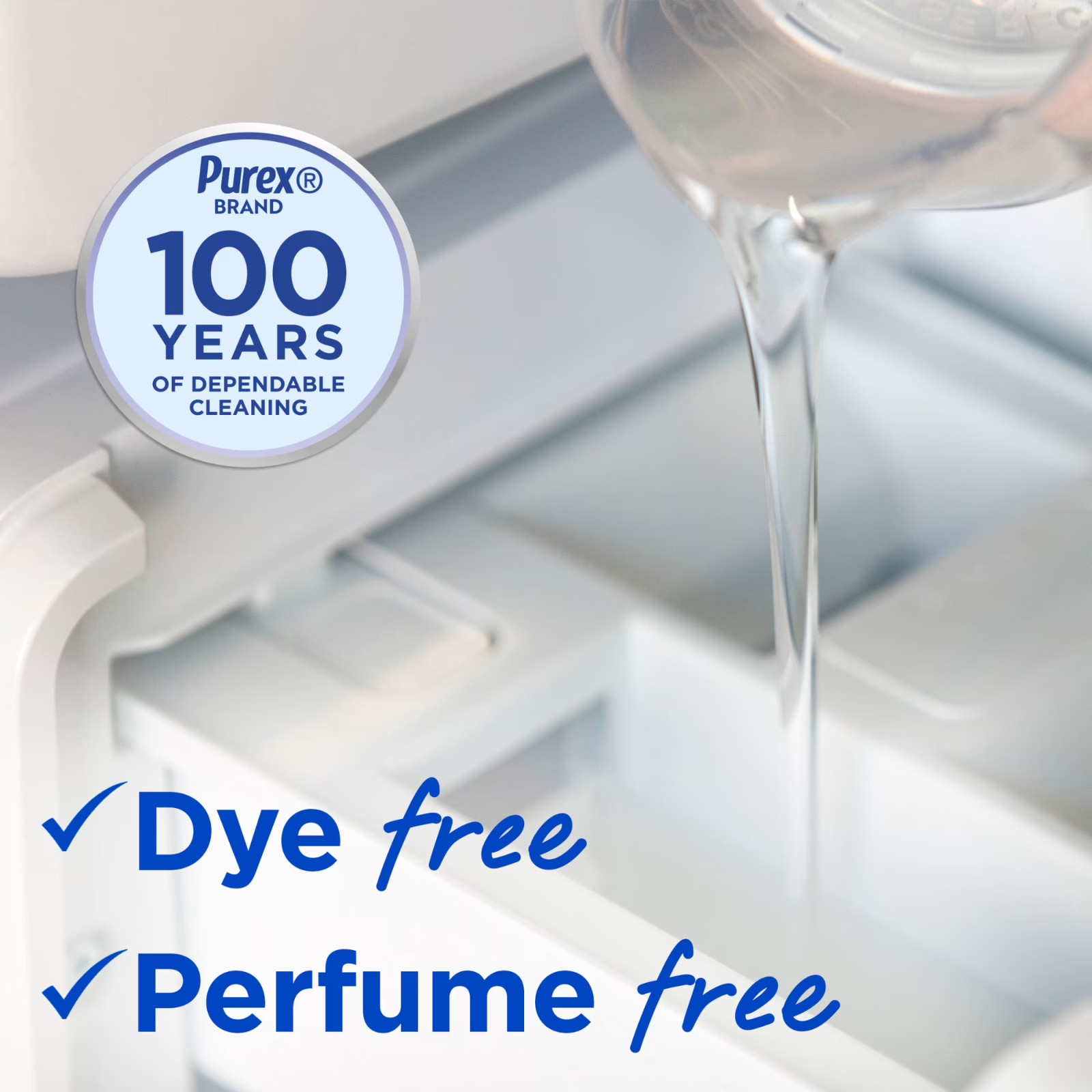 Purex Free & Clear Liquid Detergent, Sensitive Skin, 150 fl oz, 115 loads