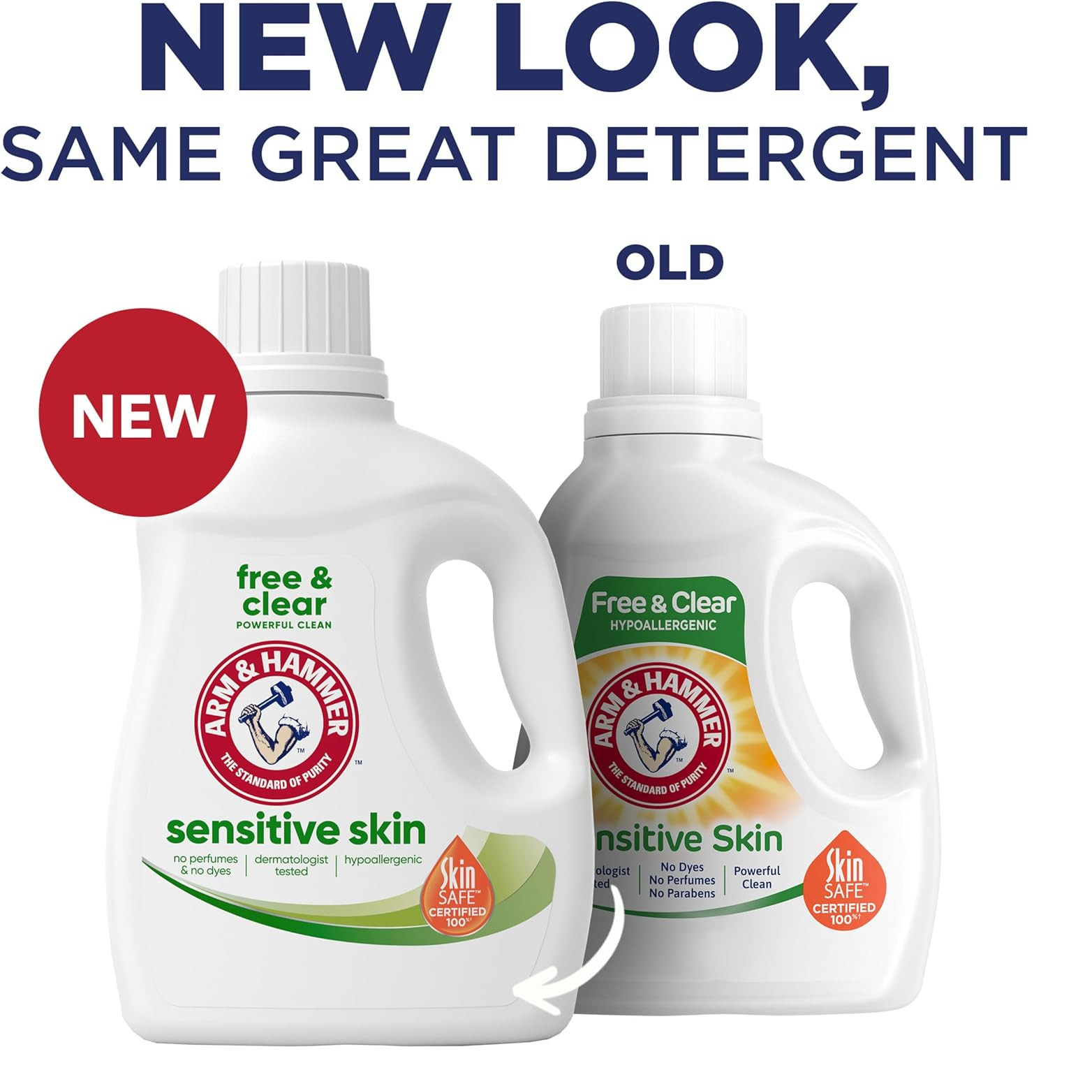 ARM & HAMMER Sensitive Skin Free & Clear Liquid Laundry Detergent, 105 fl oz, 10