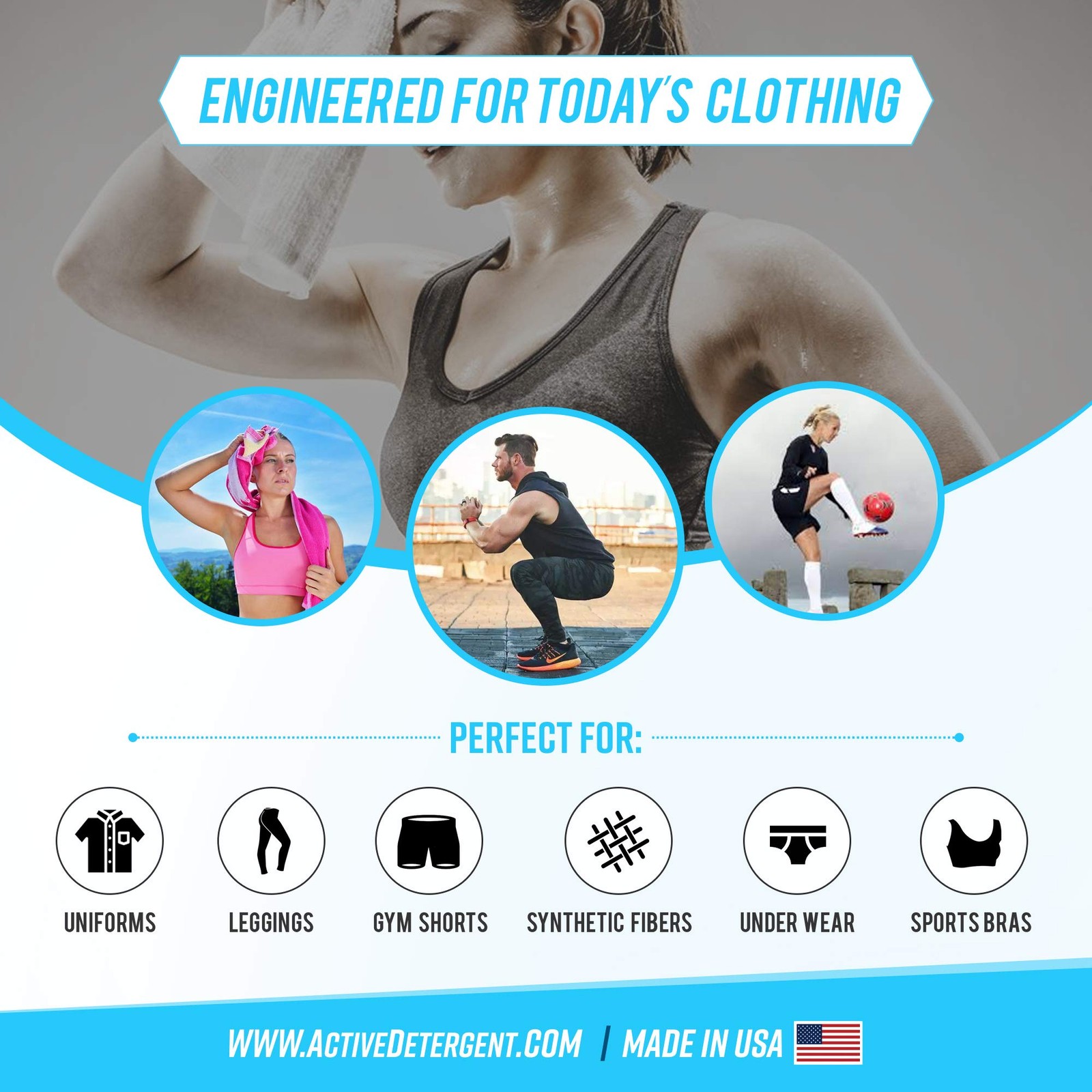 Wear Laundry Detergent & Soak – Formulated for Sweat and Workout Clothes – Na…