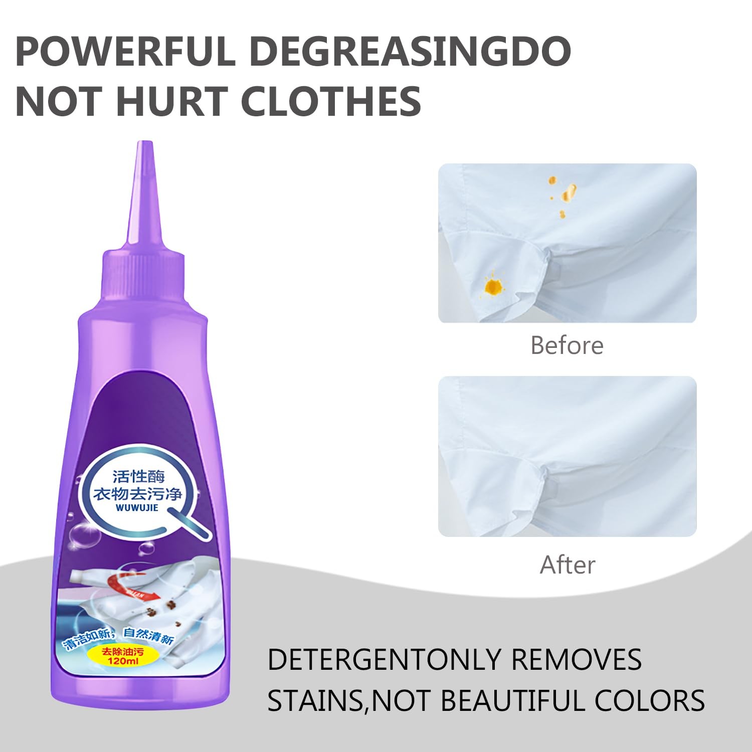 2pcs Laundry Stain Remover,White Shirt 4.06 Fl Oz (Pack of 2), white
