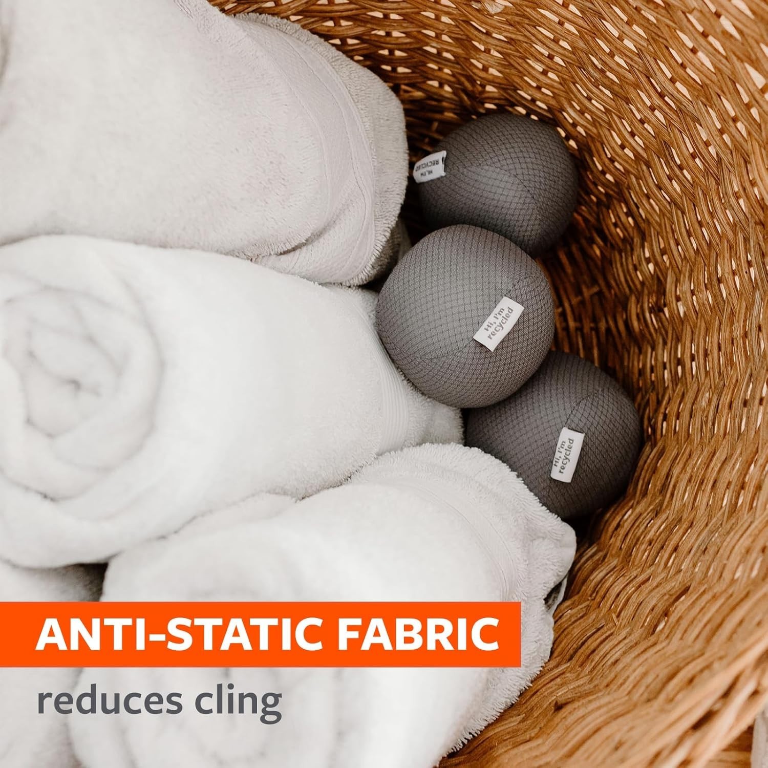 Set of 3 Anti-Static Dryer Balls – Quiet, Hypoallergenic Laundry Essential