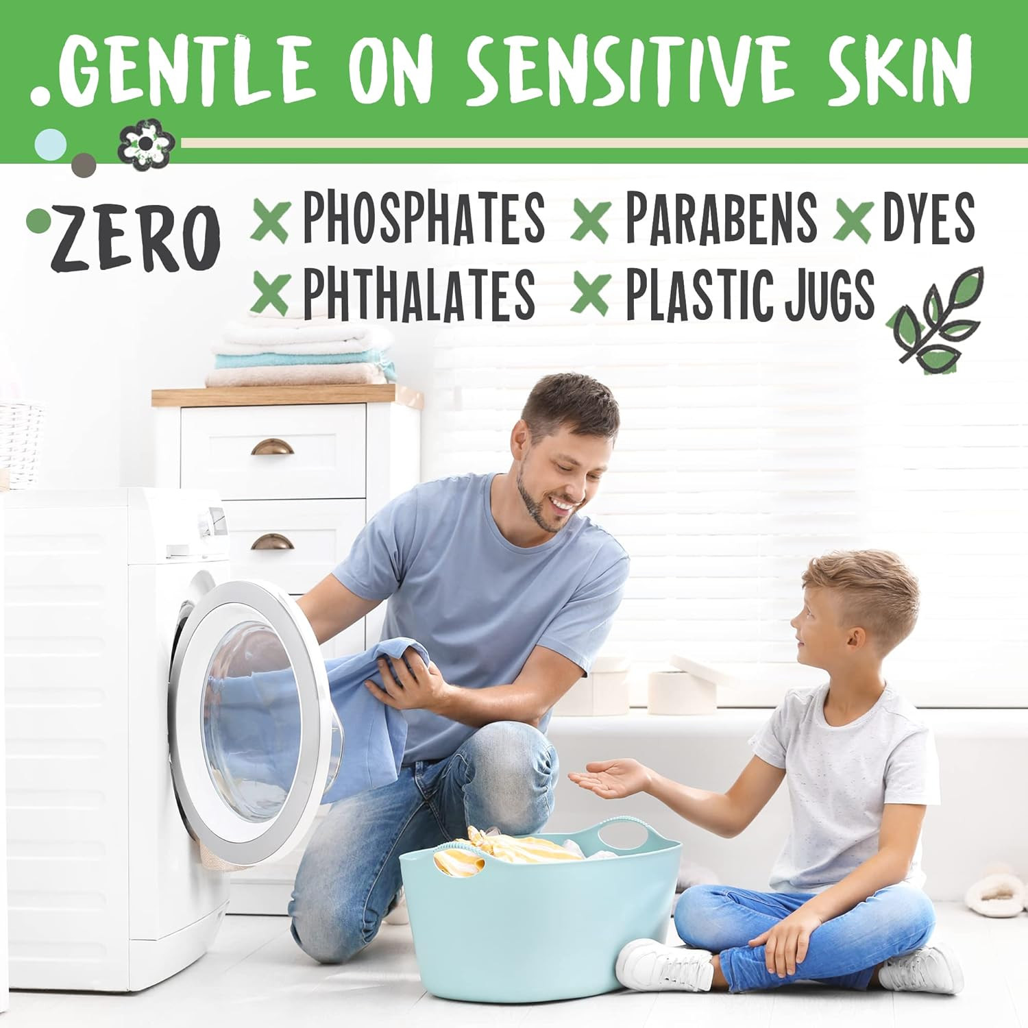 Eco Laundry Detergent Sheets – 80 Loads Laundry Sheets Detergent – 40 No Plastic