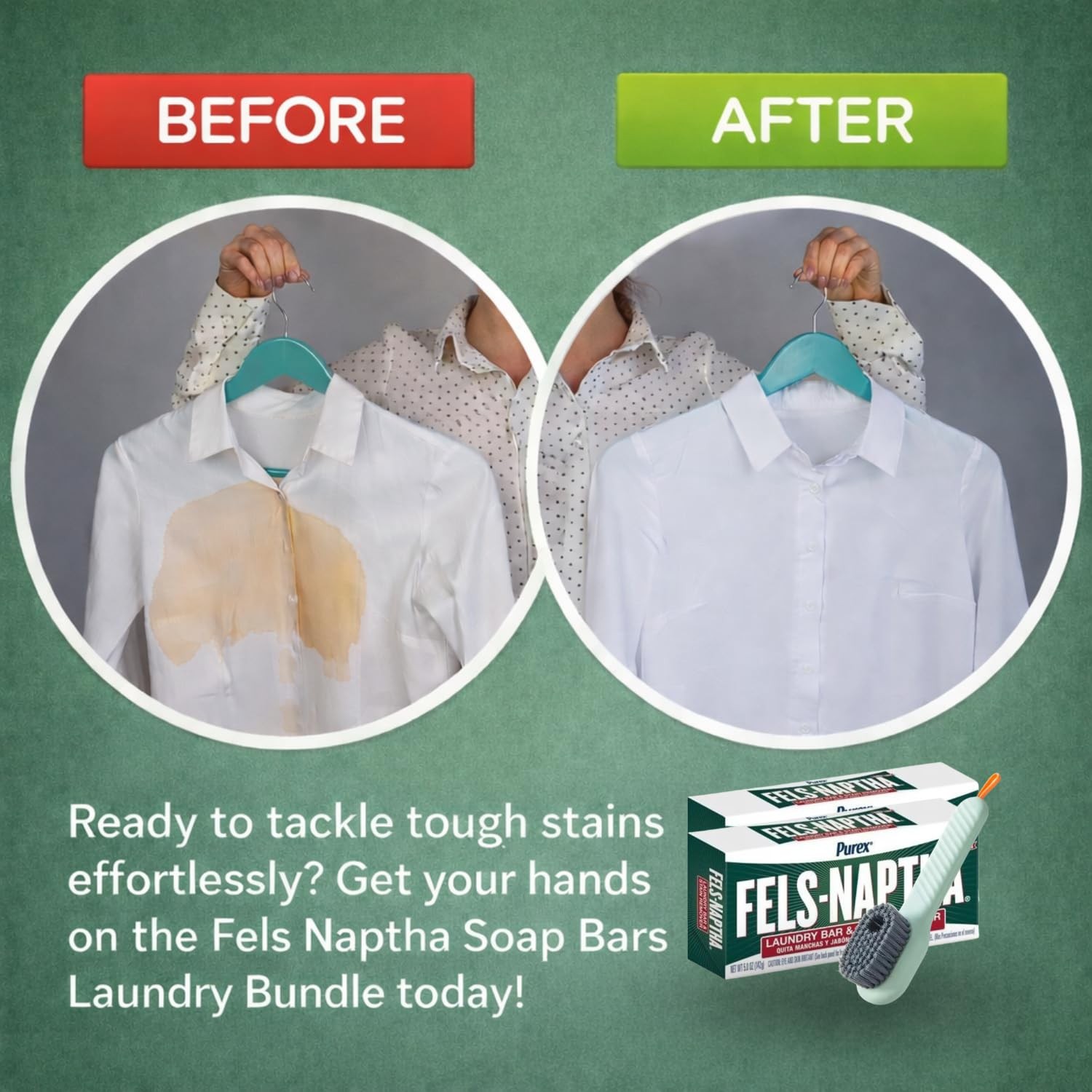 Stain Cloths Laundry Bundle – Multifunctional Stain Brush with Soap Dispenser…