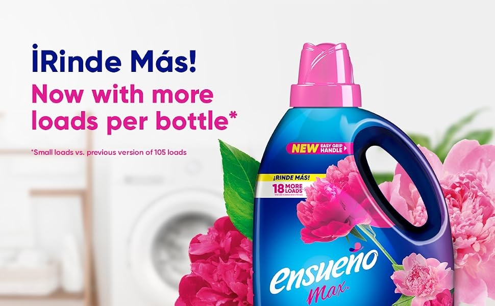 Ensueño Max Liquid Fabric Softener – Spring Fresh Scent – 125 fl oz – Color-Safe
