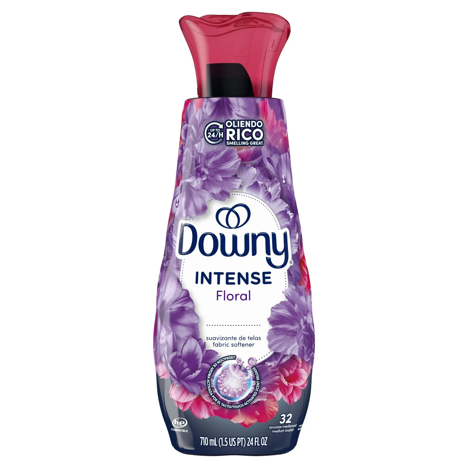 Downy Intense Liquid Fabric Softener and Conditioner, Floral Scent, 24 fl oz, 32