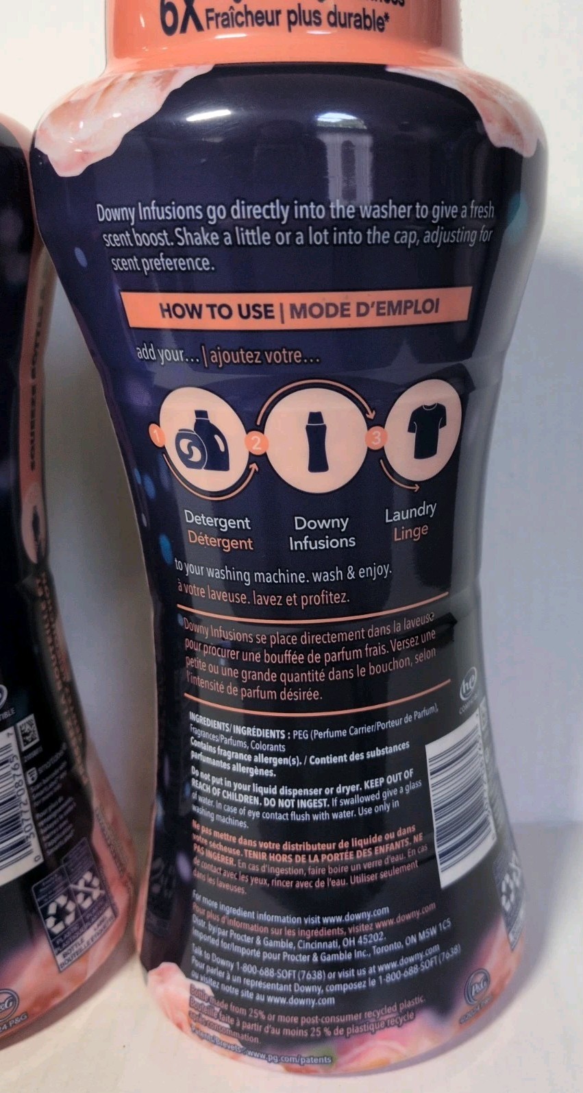 Downy Infusions Bliss Sparkling Amber Rose Scent Booster Beads 24oz Lot Of 2