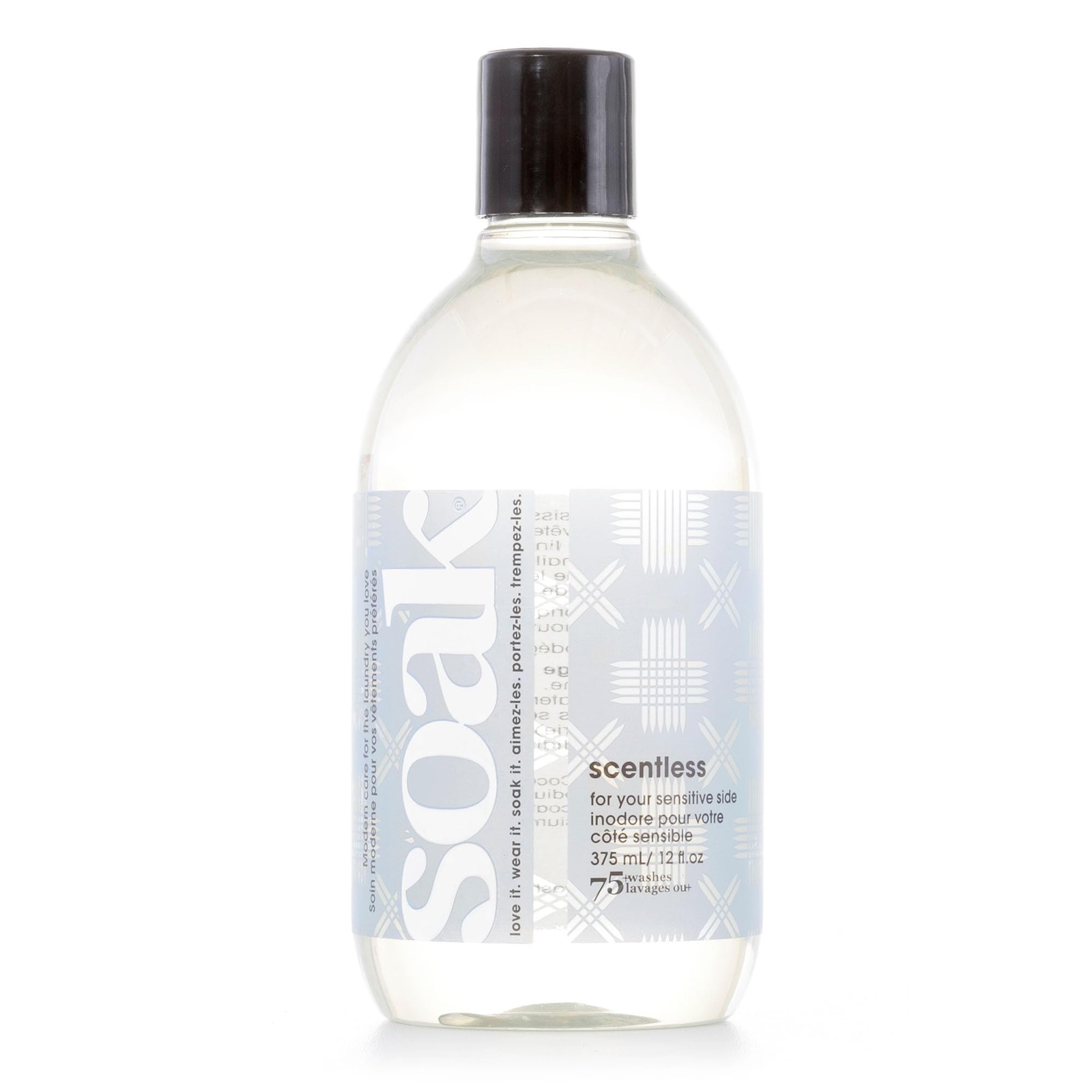 Soak Wash Scentless Laundry Detergent 12 Fl Oz Gentle No Rinse Made in Canada